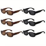 6pcs Retro Sunglasses for Women 90’s Vintage Fashion Narrow Square Frame Driving Glasses UV400 Protection Sun glasses