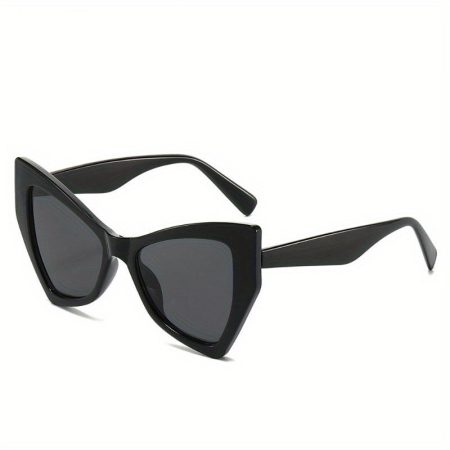 Women's Retro 3D Cat-Eye Fashion Glasses Protection Oversized Round Frames Matte Black Tinted Lenses for Fashion & Activities, Bold Eyewear, Lightweight Eyewear